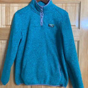 L.L. Bean Better Sweater, Pullover Fleece in Teal Size, Size Large